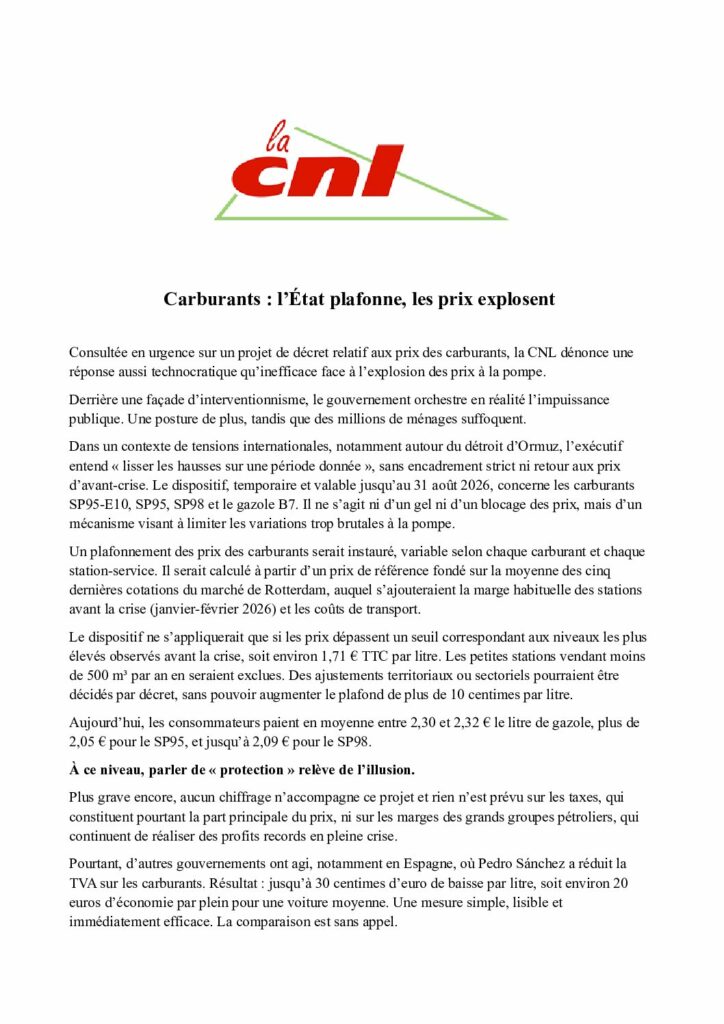 thumbnail of Carburants avril 2026 : l’État plafonne, les prix explosent